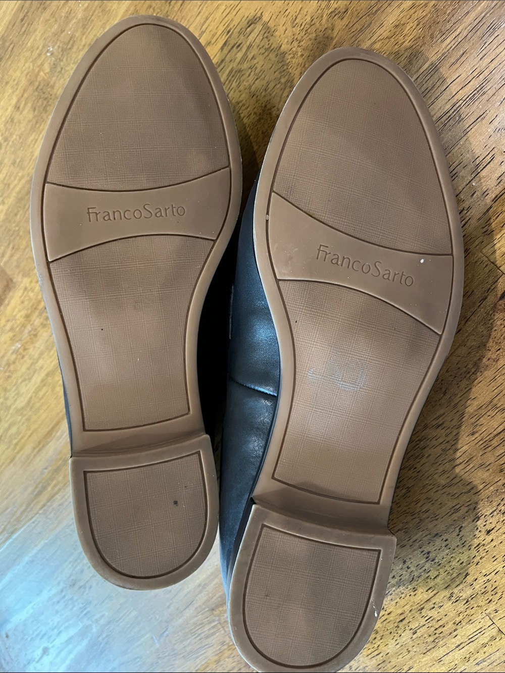 Franco Sarto Black Leather Women's Loafers - Picture 3 of 6